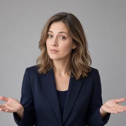 Person shrugging, unsure who is ready